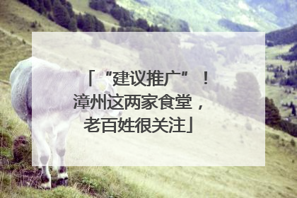 “建议推广”！漳州这两家食堂，老百姓很关注